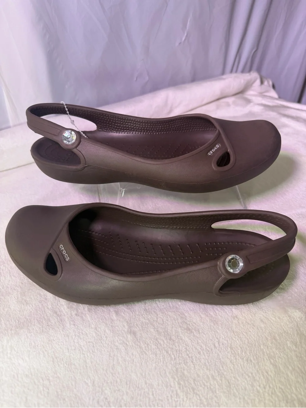 CROCS Women’s Dark Brown Slingback Ballet Flats